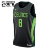 Dres Boston Celtics Kristaps Porzingis Nike 2024-25 City Edition Crno Swingman - Dječji